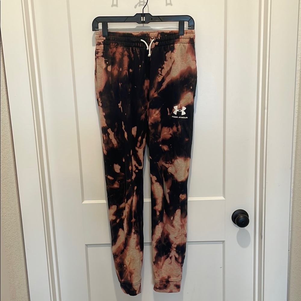 Under Armour Tie-Dye Joggers - Black and Orange